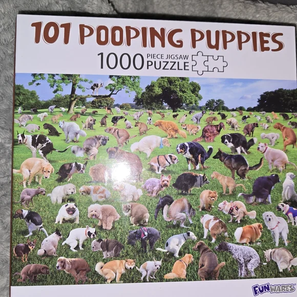 Funwares 101 Pooping Puppies Jigsaw Puzzle NEW great Gag Gift - Picture 1 of 2